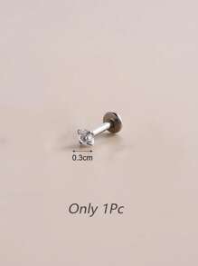 6/3/2/1 قطعة / مجموعة من أقراط مسمار للنساء، من الفولاذ المقاوم للصدأ مع سلك داخلي مسطح القاعدة مع أحجار زركونيا بأحجام مختلفة، أقراط للثقب في الغضروف، ديث، بواسطة، روك، هيليكس، شحمة الأذن، إكسسوارات أذن صغيرة مثقوبة