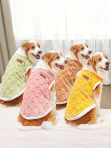 1 pezzo Gilet in pelliccia sintetica per animali domestici - lavabile in lavatrice, spesso e caldo, morbido e confortevole, abbigliamento per cani per autunno/inverno, abbigliamento in pelliccia sintetica, adatto per animali domestici di piccola/media/grande taglia, forniture per cani e gatti, misure da XS a 8XL