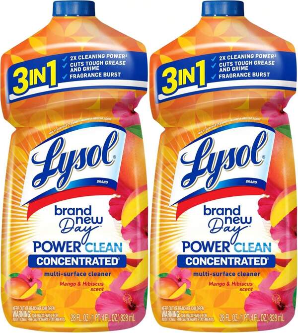 Power Clean Multi-Surface Cleaner, 2x Concentrated Pour, Mango &Amp; Hibiscus, 28 Fl Oz