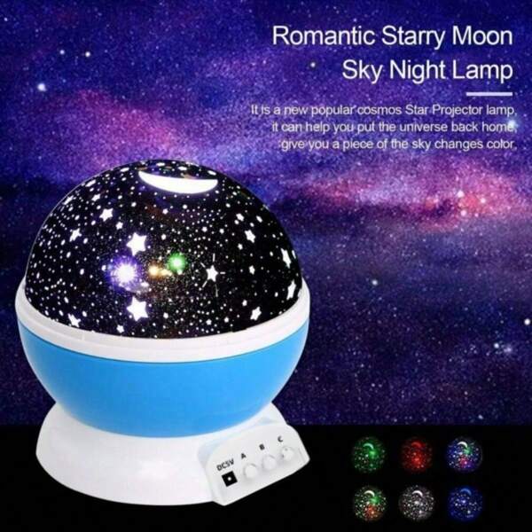 [Rotating Star & Moon Lights] Multi-Color Rotating Star & Moon Projection Lights - USB-Powered Ambiance For Festive Bedroom Decor - Plug-In Or Battery Operated (Batteries Not Included)