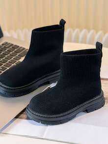 Infant Minimalist Ankle Boots - Durable, Elastic, Suitable For Boys And Girls, Great For Casual Outfits - Black - View 4