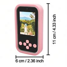 Juguete de smartphone para niños con pantalla IPS de 2,4'' y cámara dual, teléfono de aprendizaje educativo para niñas y niños de 3 a 10 años, incluye juegos, reproductor de música, reloj despertador y funda de silicona suave, regalo perfecto para Navidad y cumpleaños (con tarjeta de 32GB)