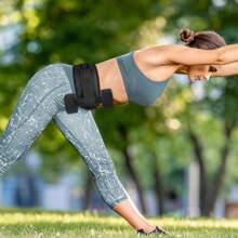 1 pièce Ceinture d'entraînement pour élévations de hanches noire avec bande de résistance des hanches, coussin de hanche pour pont fessier et exercices des fesses, pour haltères et kettlebell, exercices avec step et squat arrière - accessoires de gym noirs