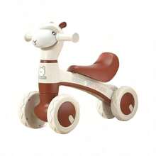Kinder Laufrad Alpaka 4-Rad Balancierwagen, Lauflernrad für Kleinkinder 1-3 Jahre Laufhilfe