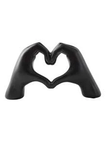 1 pièce Décoration de geste de la main d'amour, sculpture de doigt en forme de cœur, statue d'art moderne personnalisée pour la décoration de la maison, décoration de bureau créative pour mariage, cadeau pour la Saint-Valentin, le Nouvel An, les anniversaires et la remise des diplômes