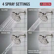 Delta 4-Setting Raincan Shower Head - 75444SN - Multicolor - View 3