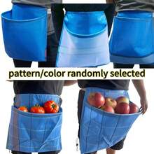 1 件耐用 PE 园艺围裙，带大口袋 - 水果和蔬菜采摘（西红柿、苹果、茄子）随机颜色选择，轻巧坚固的设计，适合园丁、园艺围裙、水果采摘配件、增强聚乙烯材料、加固口袋接缝 - 彩色 - 查看 10