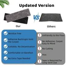 15 PCS Non-Slip Stair Mats - Carpet Step Protectors For Home Indoor Pets  Elders
