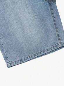 Teens Boy Light Blue Summer Fashion Vintage Loose Denim Shorts