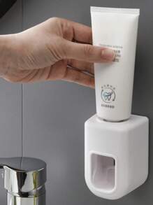 1-Piece Toothbrush Holder Wall-Mounted Punch-Free Bathroom Storage Rack, Cartoon Toothbrush Holder Electric Toothbrush Holder, Family Couple Bathroom Decoration Fall Decor Toothbrush Holder, Moisture-Proof, Waterproof, Mildew-Proof, Dust-Proof, Suitable For Bathroom, Hotel, Holiday Gifts,Styles Shipped Randomly