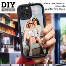 1pc Customized Unique Pattern Stepped Full Silicone Lens Protection Phone Case, Compatible With Apple 16, 15, 14, 13, 12, 11 Pro Max, Cat, Floral Glitter Pink, Burgundy Red Color, Fashionable, Multicolor, Matching Phone Case, Simple Custom, Personalized, Distinctive, Suitable As Birthday, Holiday, Father's Day, Thanksgiving, Halloween Gift For Friends, Family, Girlfriend