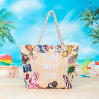 Sac fourre-tout décontracté de vacances imprimé à la mode