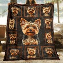 Yorkipoo Hochauflösende Bedruckte Flanelldecke - Geeignet für Wohnmobil, Reisen, Camping und Heimdekoration - Weich, leicht, vielseitig - Passend für alle Jahreszeiten