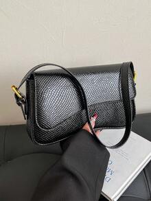 Women's Fashionable Casual Shoulder Bag - Black - View 2
