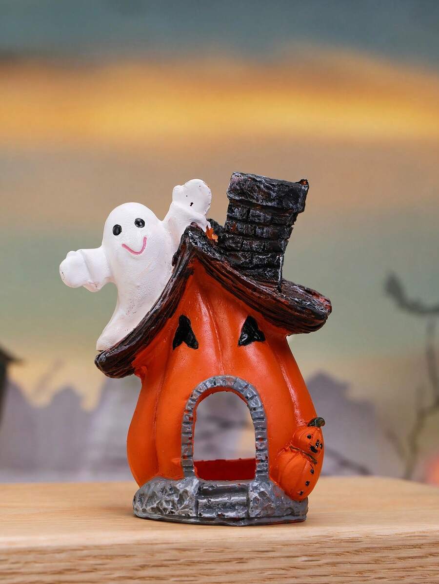 1pc Halloween Haunted House Ghost Resin Decor Ornament For Party Scene Setting - Multicolor - View 1