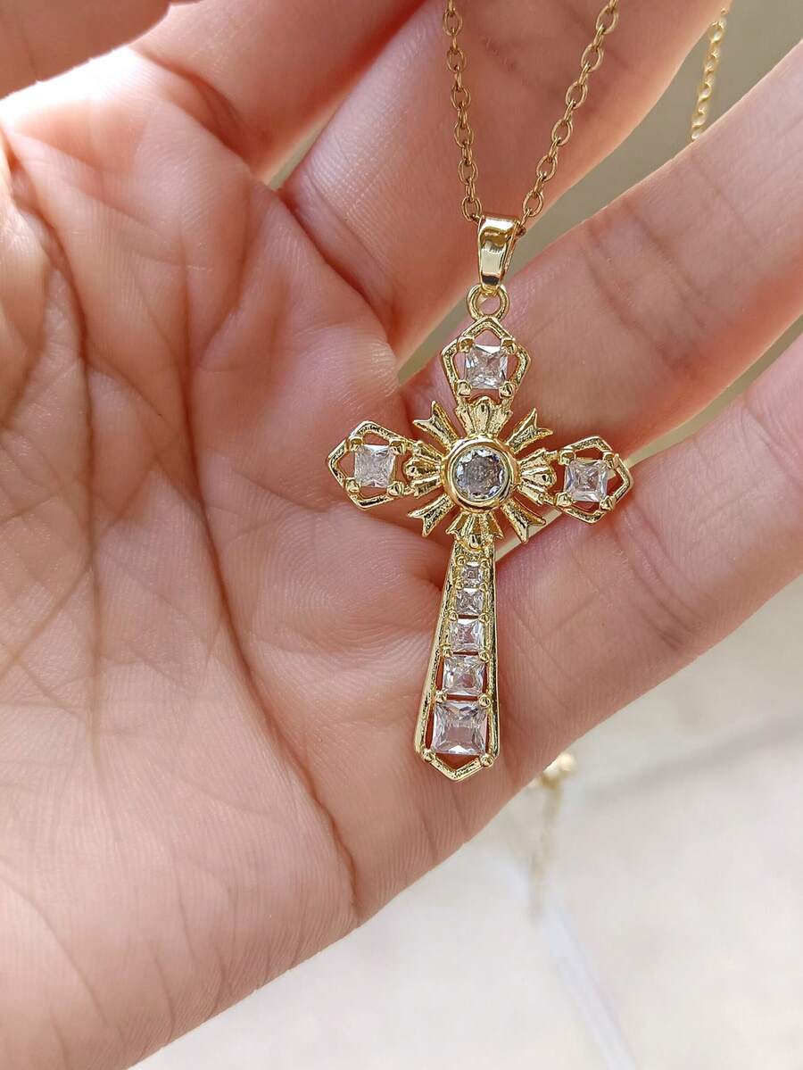 1pc Men's Smooth Surface Fashion 3D Heart Pendant Necklace, Versatile Daily Accessory For Layering - Multicolor - View 1