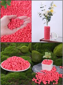 Multicolor Decorative Pebbles - 0.6-0.9 Cm | Artificial Rainbow Stones Suitable For Indoor Plants, Outdoor Landscaping And Holiday Decor (Red, Green, Blue, Yellow, Pink, Mixed Color) - Great For Patio, Potted Plants, Bathroom, Aquarium And Mini Landscape, Holiday Decor | Natural Appearance | Aesthetic, Garden Decoration