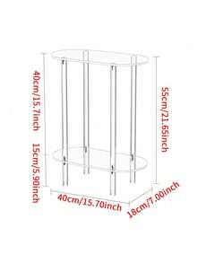 1 件透明亚克力现代沙发入口桌，走廊储物展示桌，适用于入口、走廊、客厅