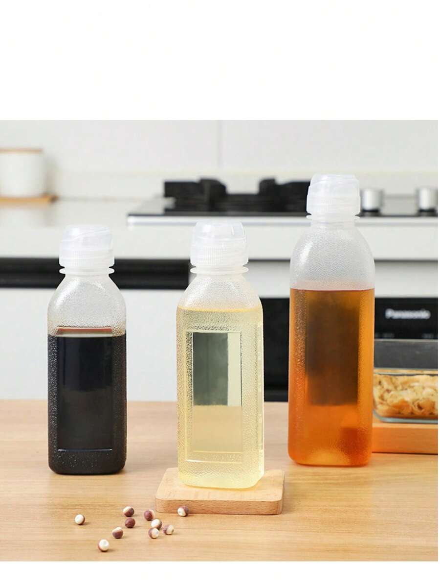 塑料厨房尖叫油壶瓶、调味品容器、酱料挤压瓶、油壶、挤压瓶 - 無色 - 查看 1