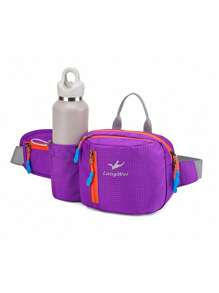 1 pieza Mochila de nailon, bolsa de cintura multifuncional para exteriores, bolsa para botella de agua deportiva, bolsa ligera para teléfono, bolsa de pecho unisex para senderismo