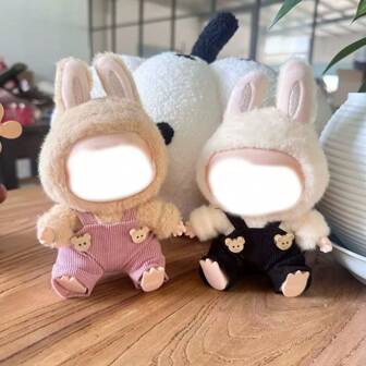 1 件 [仅服装] 17cm 1 代/2 代盲盒娃娃服装，可爱毛绒娃娃连体衣