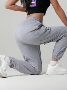 Women'S Outdoor Casual Running Pants - Elastic Waistband Pockets Sports Trousers, Lightweight All-Season Pants, Women'S Athletic Long Pants, Suitable For Gym, Machine Washable, Solid Color Design, Comfortable Fit, Y-Shape Style, Elastic Waist, Ideal For Outdoor Hiking & Sports Enthusiasts Tights