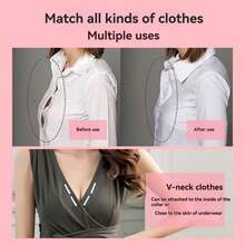 1pc 3pcsAnti-Exposure Patch Shirt Invisible Transparent Double-Sided Adhesive Tape Shirt Neckline Fixed Artifact Anti-Exposure Patch