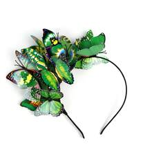 1pc Butterfly Fascinator Hats Monarch Butterfly Headband Crown Tea Party Kentucky Halloween Costume Headpiece - Multicolor - View 12
