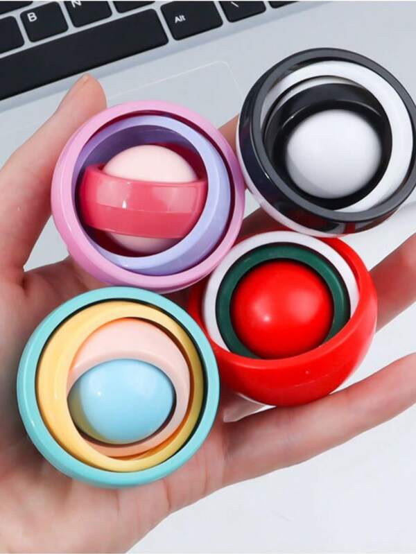 1/3pcs 3D Stress Relief Toy, Creative Rotary Finger Gyro Ball, Party Game Small Accessories