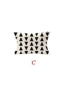 1/2/4 Fundas decorativas de cojín geométricas - Funda de cojín rectangular con patrón moderno para sofá, cama, hogar, exterior, coche (una sola cara, sin relleno de cojín), decoración de otoño, decoración de sala