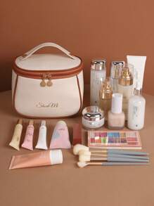 Sac cosmétique portable en PU, sac de rangement cosmétique portable, sac cosmétique de toilette, sac de rangement de voyage multifonction, essentiels de voyage, essentiels de croisière, essentiels de dortoir, cadeaux de la Saint-Valentin, cadeaux pour les demoiselles d'honneur, cadeaux d'anniversaire, cadeaux pour les amis et les enseignants, cadeaux pour maman, cadeaux de Noël, cadeaux d'Halloween