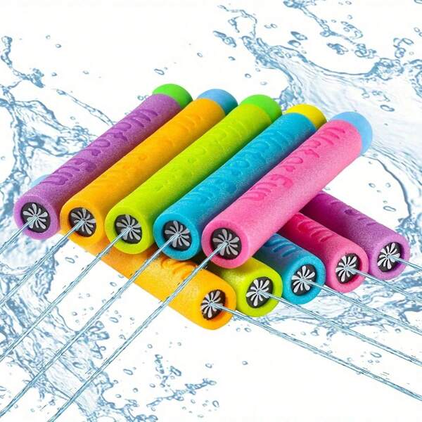 6PCS Water Blasters, Foam Squirt Guns Pool Toys Water Squirter Soaker Gun For Toddlers Summer Swiming Beach Party