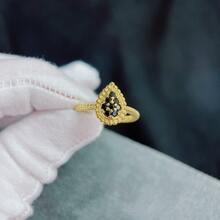 1pc Fashion Bohemian Water Drop Rhinestone Adjustable Open Ring, Gold And Silver Women Jewelry Gift - Water Drop Ring - View 18