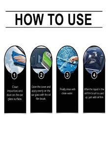 汽车油膜清洁刷，去除污垢，清洁汽车玻璃，快速溶解油膜并去除灰尘。同时形成保护层，减少灰尘附着，保持清洁。 - 彩色 - 查看 4