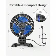 2 Pack USB Desk Fan,  Table Fan With CVT Variable Speeds,  Quiet Portable,  Desktop Mini Personal Fan For Room,  Home,  Office
