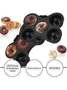 Silicone Donut Mold For Air Fryer, Smooth Design Non-Stick Bottom, Meet Various Cooking Needs - Multicolor - View 4