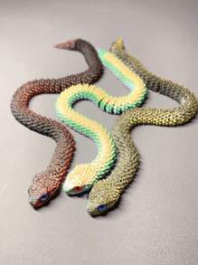 3D Snake Toy With Movable Joints, Lifelike Crawling Animal Snake In Various Colors, Ideal Gift (Eye Color Random)