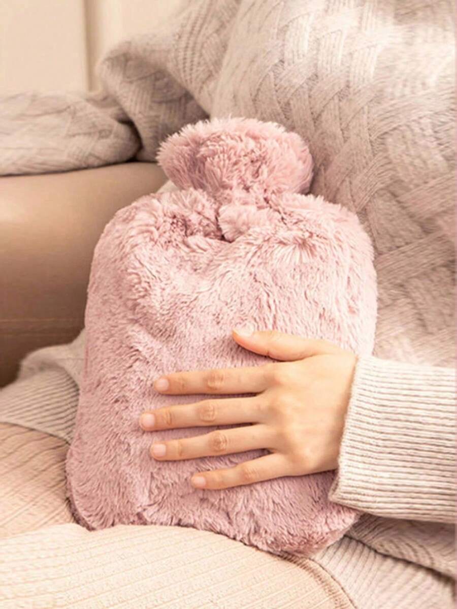 1pc Hot Water Bottle With Soft Cover - 2L /1L Large - Classic Hot Water Bag For Pain Relief, Neck And Shoulders, Feet Warmer, Menstrual Cramps, Hot And Cold Therapy - Great Gift - Multicolor - View 1