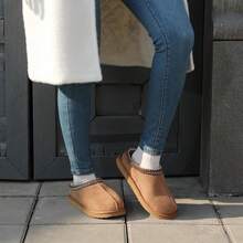 Local Delivery--Women's Slippers Fuzzy Cozy Short Ankle Shoes Indoor And Outdoor Mules Furry Warm House Slippers For Woman Cute Fluffy Clogs - 栗 - 查看 7