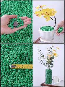 Non Natural Colored Decorative Stones Suitable For Gardens And Homes -0.6-0.9 Cm, Multi-Color Stones (Red, Green, Blue, Yellow, Pink, Mixed Colors) Suitable For Indoor Plants, Outdoor Landscapes, And Holiday Decorations - Perfect For Terraces, Potted Plants, Bathrooms, Aquariums, And Micro Landscapes, Holiday Decorations | Natural Appearance | Beauty, Garden Decorations