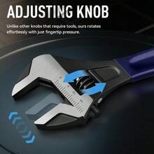 Adjustable Wrench 6 Inch Crescent Wrench With Cushion Grip Adjustable Wrench Wide Jaw Black Oxide Finish Small Crescent Wrench With Laseretched Metric Scales CrV Steel Give Her A Gift - Black - View 6
