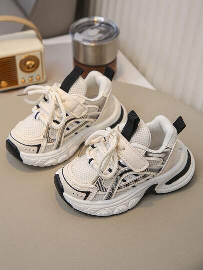 1Pair Spring And Autumn 2025 New Baby Shoes, Children's Sports Shoes, Breathable Boys' Running Shoes, Ultra Light, Suitable For 1-3 Years Old Back To School