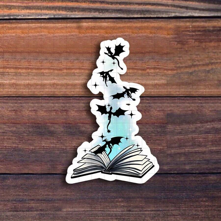 3-Zoll "Tauchen Sie ein in Ihre Fantasie mit 'Buch und Vögel' Vinyl Aufkleber - perfekt für Buchliebhaber, Träumer und Naturbegeisterte; ideal für Laptops, Tagebücher und Lesezeichen; eine vintage Ergänzung für künstlerische, inspirierende und naturthematische Aufkleber-Sammlungen; großartig für Bibliotheken, Cafés und Arbeitsbereiche"