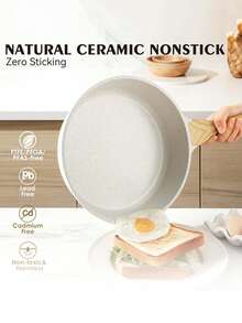 14Pcs Pots And Pans Set, Nonstick Cookware Sets, Granite Induction Cookware Non Stick Cooking Set With Frying Pans, Saucepans, Saute Pan, Extra Large Casserole, PFAS PTFE PFOA PFOS Free