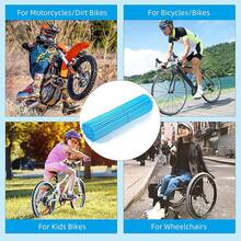 Spoke Skins Spoke Covers: 8-21 Inch Rims Protector & Decoration For Dirt Bike |   Bike |   Bicycle |   Wheelchair |   Motorcycle - 72Pcs - Blue - View 3