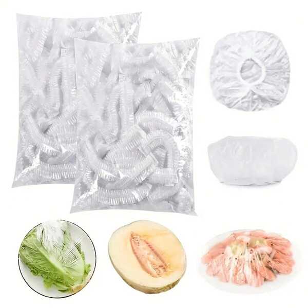 Disposable Plastic Wrap Cover,Food Preservation Film, Convenient Fresh-Keeping Cover, Fruit Covering Film, Stretchable Fresh-Keeping Bag, Multi-Purpose Refrigerator Dust And Bacteria Proof Cover, Kitchen Small Tools, Cabinet Accessories Halloween And Christmas