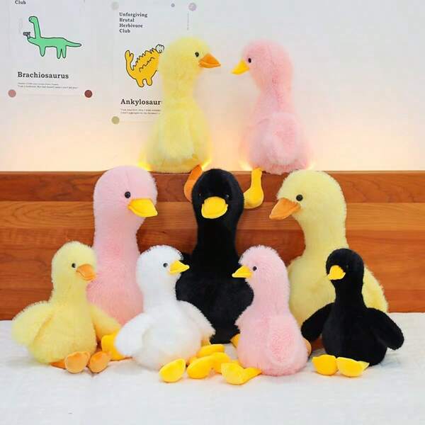 Adorable Mini Plush Duck Toys With Huggable Design, Super Soft Cartoon Animal Suitable For Room Decor, Children's Prizes, Halloween, Christmas, Children's Day, Valentine's Day, Various Holiday Gifts, Birthday Gifts