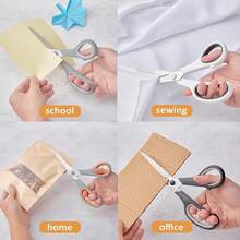 4 Pack Scissors All Purpose For Office, Home, School, And Crafts - 8.5" Heavy Duty Office Scissors With Cover