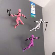 دمية مفصلية مغناطيسية DIY، 13 مفصل متعدد للجسم كامل قابل للوضع، دمية قابلة للوضع مطبوعة ثلاثية الأبعاد تتحدى الجاذبية، ديكور المكتب، هدية عيد ميلاد/عيد مبتكرة، مؤثر، طالب - متعدد الألوان - مشاهدة 4