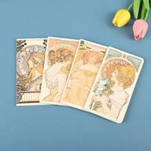 复古小笔记本 多功能笔记本 记事本 复古油画小笔记本 复古女神小笔记本 创意笔记本 可作为节日礼物和生日礼物送给朋友、同学和孩子,用于学校用品,返校